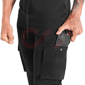 กางเกงคาร์โก้ผู้ชายแนวสตรีทสูงกางเกงยุทธวิธียืดหยุ่นแบบลำลองมีกระเป๋าหลายกระเป๋า OEM - Product Image 4