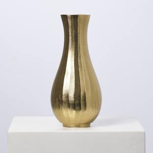 Handcrafted aluminum flower <b>vase</b> with antique design and <b>engraved</b> texture suitable for traditional and ethnic interior themes - Product Image 3