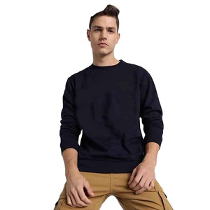 Alta calidad 100% algodón hombres sudaderas impresión bordado personalizado cuello redondo sudadera para hombres - Product Image 1