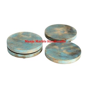 Juego de posavasos de madera de artículo decorativo de lujo clásico Total de diseño de alta calidad con Material de resina pulido para el artículo de herramienta de cocina del hogar - Product Image 4
