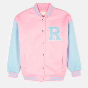 Meilleures ventes Vestes universitaires pour femmes Tissu en coton long à la mode avec impression de logo personnalisé Veste Letterman d'hiver personnalisée - Product Image 1