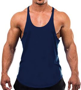 Débardeurs en coton pour hommes, dos en Y, coupe musculaire, sans manches, entraînement, fitness, broderie écologique, séchage rapide - Product Image 3