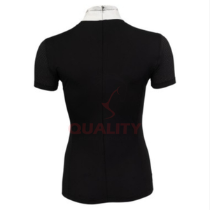 Camiseta de Equitación para Mujer, Elegante, Deportiva, de Tela Elástica, Transpirable, Ligera, de Alto Rendimiento - Product Image 2