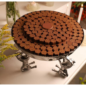 Elegante Mesa decorativa dulces almacenamiento que sirve creativo oro pulido Metal triturado cuenco para bodas Chocolates y dulces - Product Image 3