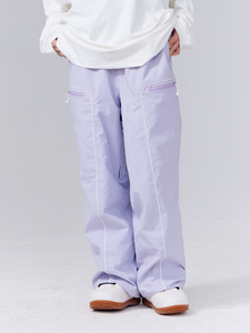 Pantalon de ski/snowboard personnalisé pour adulte 2026 – Imperméable, isolé, noir, avec fermeture élastique et logo frontal - Product Image 4