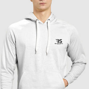 Sudadera con capucha de algodón con bolsillo para hombre de canguro y Capucha con cordón Casual para hombre Sudadera con capucha de mezcla de algodón - Product Image 4