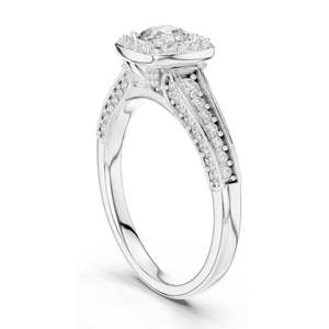 Bague de fiançailles pour femme avec diamant de laboratoire taille Asscher 1,19 carat, pureté VVS-VS EF, en or 18 carats, 14 carats, 10 carats et argent 925, rose - Product Image 5