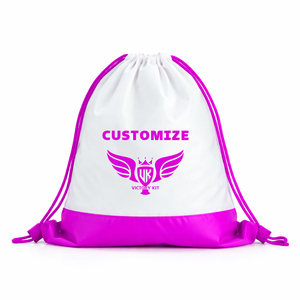 Custom National Flag Drawstring <b>Backpack</b> Brazil Australia Argentina and Croatia Designs Lightweight Sports <b>Travel</b> Gym Sack - Product Image 2