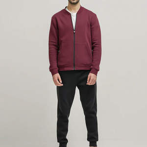 Chaqueta Bomber con Cierre de Cremallera Color Marrón Claro, Cortavientos Cómodo, Chaqueta Deportiva para Hombre, Transpirable, para Ejercicio al Aire Libre - Product Image 3