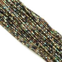 Perles de pierre de turquoise africaine naturelle 2mm véritables perles de turquoise à micro facettes en vrac pour la fabrication de bijoux prix de gros 13"