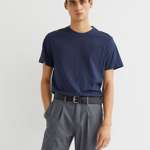 Transpirable Loose Fit Unisex Tri-Blend Camiseta Vintage Azul Marino XL - Product Image 1