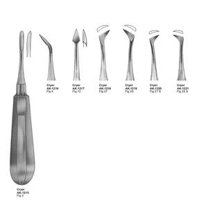 Instruments dentaires manuels en acier inoxydable pour extraction chirurgicale, Cryer Left Elevator 27 Root Rip Luxating - Product Image 1
