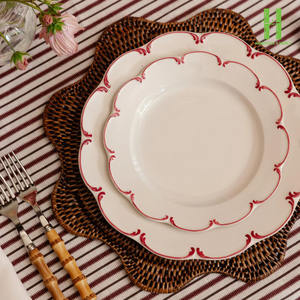BEST SELLER Handmade Natural Woven Rattan Flower <b>Placemat</b> For Home Decor And Restaurant Decoration Made In Vietnam - Product Image 3