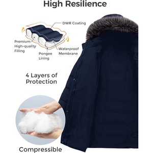 Chaqueta Acolchada Moderna y a la Moda para Mujer, con Cierre de Cremallera, Cuello Alto, Tejido Transpirable, Resistente al Viento, para Invierno - Product Image 2