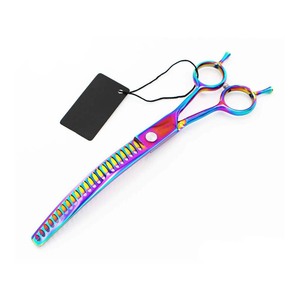 Ciseaux de toilettage incurvés professionnels ciseaux Chunker en acier inoxydable de haute qualité pour chiens - Product Image 5