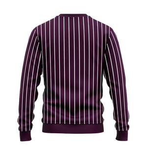 High-Quality 100% Premium Cotton Casual Crewneck Sweatshirts Men Clothing, New <b>Striped</b> Design with Custom Embossed Logo - Product Image 4