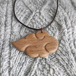 NATURAL <b>NECKLACES</b> FOR WOMEN MEN NATURAL <b>LARGE</b> BOHO TRIBAL SONO WOODEN <b>Pendant</b> on Adjustable Cord Handmade <b>Necklace</b> - Product Image 1