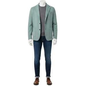 Chaqueta de Lana para Hombre, Transpirable, Cuello en V, Mezcla de Lana Suave, Ligera, Cálida, Informal, para Otoño e Invierno, Uso Diario, Moda - Product Image 1