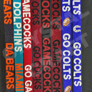 CRYSTAL CRAFT Go Pokes Block Beaded Purse Strap Customized Color Seed Bead Indian Style Custom Size Accept Custom Logo - Product Image 2