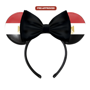 Diadema Personalizada Hecha a Medida con Diseño de Orejas de Ratón y Bandera de Egipto H.E.R. Accesorios - Product Image 1