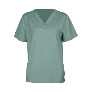 Best Design Breathable Women's Medical Scrubs Uniforms Sets Light <b>Weight</b> <b>Stand</b> Collar Short Sleeve Reasonable Hospital Uniforms - Product Image 2