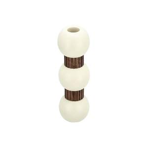 Elegante florero de hierro de aluminio y madera, elegante decoración para el hogar y la Oficina para flores frescas o artificiales para bodas - Product Image 1