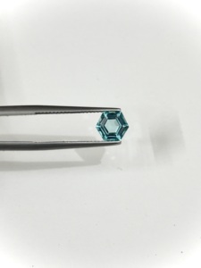 Granate YAG Paraiba cultivado en laboratorio, pulido Czerolski, 6 mm, sintético, creado en laboratorio, corte hexagonal - Product Image 4