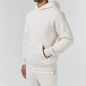 2024 hiver 360gsm Logo personnalisé hommes Fitness survêtement ensemble surdimensionné coton taille élastique Joggers à capuche en gros tenue décontractée - Product Image 3