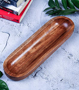 แผ่นจานไม้แคปซูลพร้อมดีไซน์แบบฝังสำหรับเสิร์ฟเครื่องดื่มชีสและอาหารบนบาร์ห้องนั่งเล่น - Product Image 2