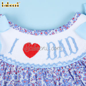 Robe trapèze pour bébé fille 100% coton, brodée à la main, style 3D, personnalisable ODM, vente en gros, BB3079 - Product Image 5