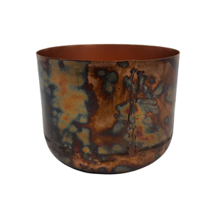 Jardinière ronde en métal moderne en cuivre ancien Pot au design antique pour sol intérieur et extérieur Décorations de jardin faites à la main personnalisées - Product Image 1