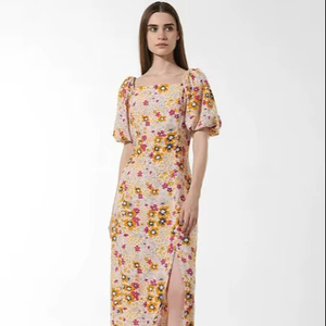 Indian handmade cotton short dress summer wear floral print dress personalized bride <b>wedding</b> honeymoon dress gift girl casual - Product Image 1