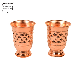 Gobelet en métal martelé écologique personnalisé, verres en cuivre pur avec fonction personnalisée pour renforcer l'immunité - Product Image 3