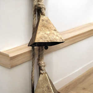 Carillon à vent Mango Gifts 4 clochettes 72 cm, décoration suspendue de style japonais, ornement de jardin intérieur en bronze et aluminium, petit MOQ, cadeau commémoratif - Product Image 3