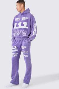 Nuevo Chándal Holgado con Capucha Estilo Moto, Diseño Color Block Personalizado, Apliques, Estilo Casual, Grueso, Color Marrón - Product Image 4