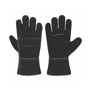 PRECIO BARATO Guantes de soldadura de cuero de doble palma Guantes de ajuste de aparejo Guantes de cuero de protección de seguridad para manos para hombres - Product Image 2