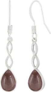 Piedra preciosa de cuarzo ahumado mejor diseñador hecho a mano Simple 925 pendientes de plata esterlina sólida para mujer moda pendientes colgantes joyería - Product Image 2