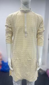 Premium Mens Traditional Wear Kurta Pyjama Fabriqué à partir de rayonne lourde avec Chikankari Exquis Travail Parfait pour Festival Party Wear - Product Image 4