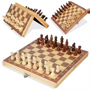 Juego de Ajedrez de Madera Tallada, Tablero Magnético Plegable, Piezas Clásicas de Madera, Juego de Viaje para Aprender Estrategia - Product Image 2