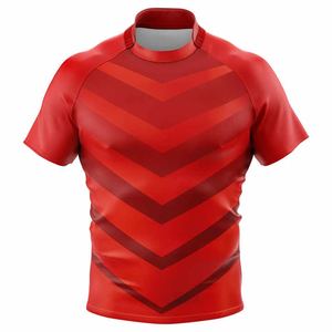 Camiseta de rugby ventilada con paneles de contraste de estilo de cuello moderno Diseño de ajuste cómodo y opciones de ilustraciones de equipo sublimadas en negrita - Product Image 3