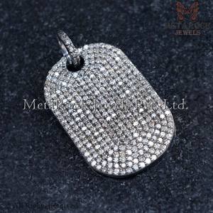 Pendentif pavé de diamants en argent Sterling 925 fait à la main pour femmes - Product Image 4