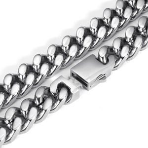 Collar de Cadena Cubana Hip Hop de Plata de Ley 925 Chapado en Oro, Pulido en Cuatro Lados, Joyería para Hombre - Product Image 2