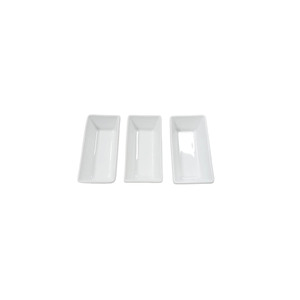 Juego de 6 Mini Tazones Rectangulares Profundos de Porcelana para Servir Aperitivos en Fiestas - Product Image 1