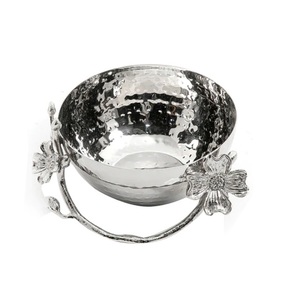 Bol décoratif en aluminium tendance pour la table de mariage, support de service pour desserts, bol de service de luxe pour les fêtes de mariage - Product Image 4