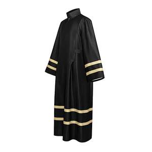 Robes de clergé OEM ODM, robe d'église avec broderie personnalisée, design de logo, haute qualité, respirant - Product Image 5