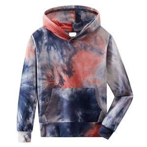 Vente en gros Best-seller Sweat à capuche de sport personnalisé Tie Dye pour hommes Sweat à capuche basique en coton mélangé pour hommes pour sports d'hiver Meilleur OEM - Product Image 2