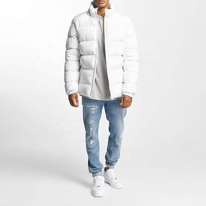 Customized High Quality Wholesale Custom Logo <b>Men</b> Lightweight Cotton Filled Hooded Canvas Winter Puffer <b>Jacket</b> with Front Logo - Product Image 6