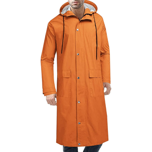 Ligero a prueba de viento impermeable cremallera lluvia abrigo hombres mujeres elegante con capucha 100% poliéster ajuste suelto largo viaje chaquetas al aire libre - Product Image 6