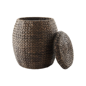 Cestas de Almacenamiento de Jacinto de Agua Rústicas y Ecológicas de Alta Calidad con Asas y Tapa, Organizador Multifuncional para Ropa, Hogar, Oficina, Dormitorio - Product Image 1