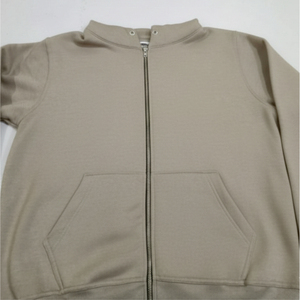 Sweat à capuche vintage à fermeture éclair, imprimé camouflage patchwork personnalisé par le fabricant, délavé à l'acide, streetwear, couleur contrastée, camouflage - Product Image 3